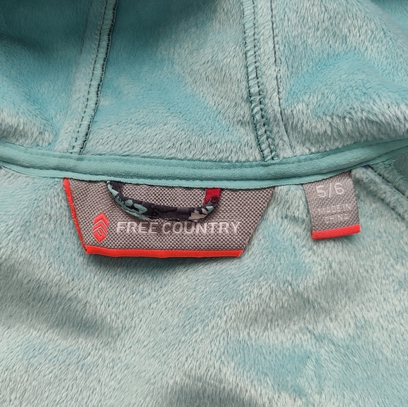 Free Country Girl's Softshell Wind & Water Resistant - Gray Floral - Size 5/6 - Picture 10 of 13